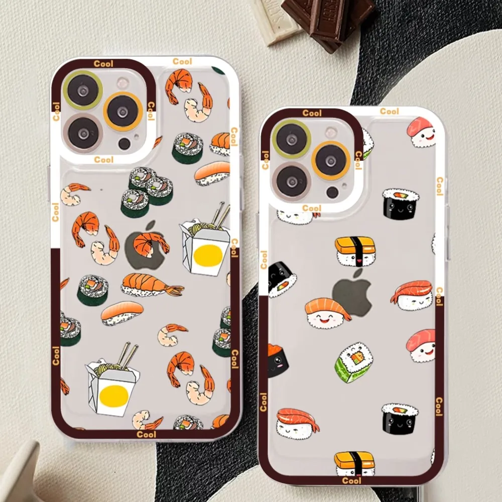 Cartoon Sushis Phone Case For Redmi 7 8 9 A For Redmi Note 5 7 8 9 10 11 Pro Max 4G 5G Funfas