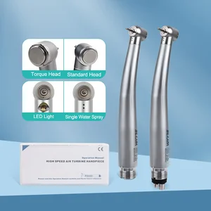 2/4ホール歯科用LED高速ハンドピースプッシュボタンエアタービンe-Generatorセラミックベアリングシングル/トリプルウォータースプレーツール 10ベストセールスデンタルハンドピース-10