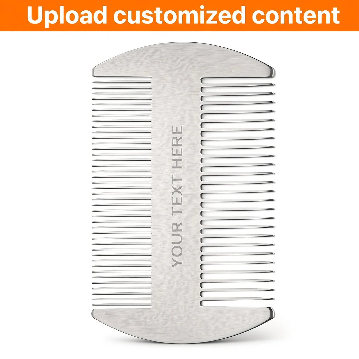 1Pc Personalized Custom Thickened Stainless Steel Comb for Men and Women, for Hair and Beard Grooming, Portable Multifunctional Tool Card, Hairdressing Magic Tool, Suitable for Holiday Gifts, Birthday Gifts, Father's Day, Christmas, and Various Other Holiday Gifts