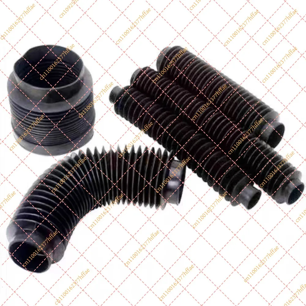 Black Flexible Corrugated Rubber Bellow, 30mm-80mm ID Machinery Protective Sleeve
