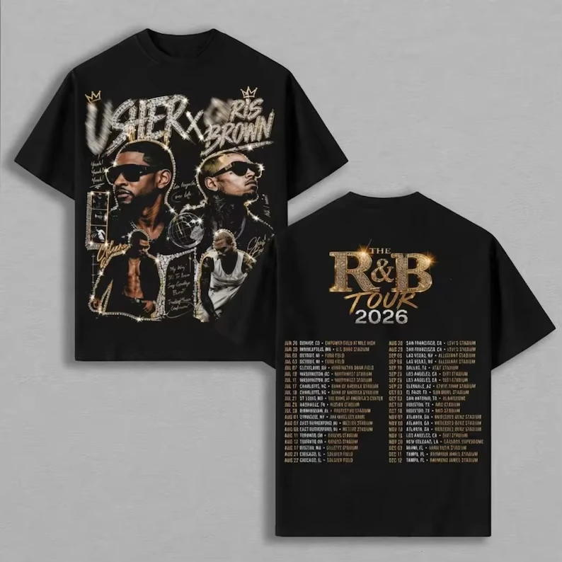2026 Neues Chris Brown R&B Tour Themen-Herren-Sommer-Cartoon-T-Shirt, Luxuriöses Street-Style Konzert-T-Shirt, Y2K-Stil – Detail 5