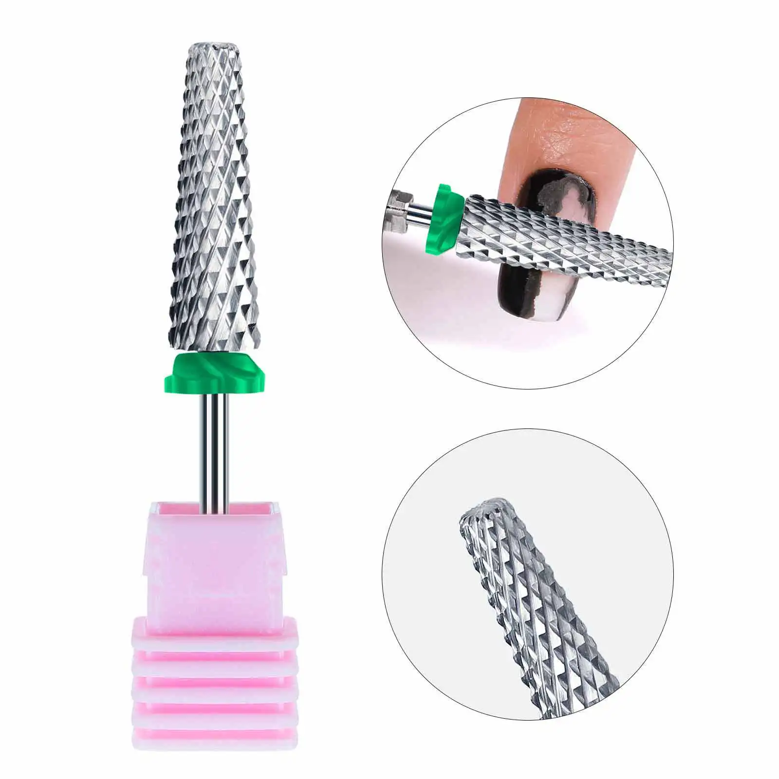 

Ceramic Tungsten Carbide Nail Drill Bit Rotate Burr Milling Nail Cutter Bits Electric Drill Machine For Manicure Pedicure Tools