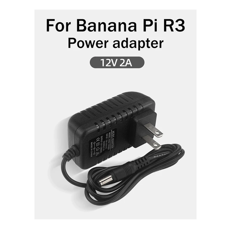 For Banana Pi BPI-R3 Development Board Power Adapter 24W DC12V 2A Power Supply