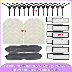Fit For Dreame F10 RLF11SA, D9 Max Gen 2 / D10s / D10s Pro Vacuum Parts Main Roller Side Brush Filter Mop Cloth Accessories