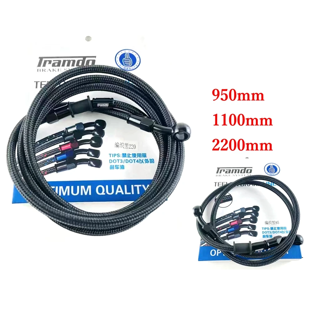 

95cm/110cm/220cm Brake Hose Line Banjo Motorcycle Scooter Dirt Bike ATV Hydraulic Oil Clutch Cable Pipe Braided Stainless Steel