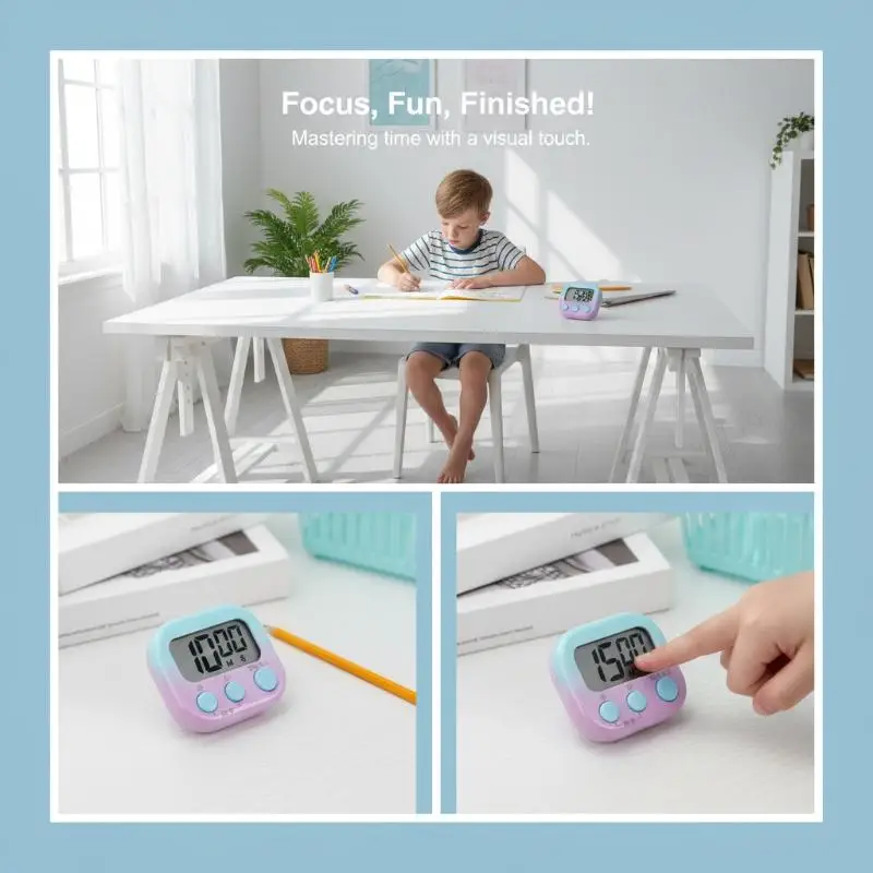 Children's Time Manager with Magnetic Mount and Baking Alarm Capability
