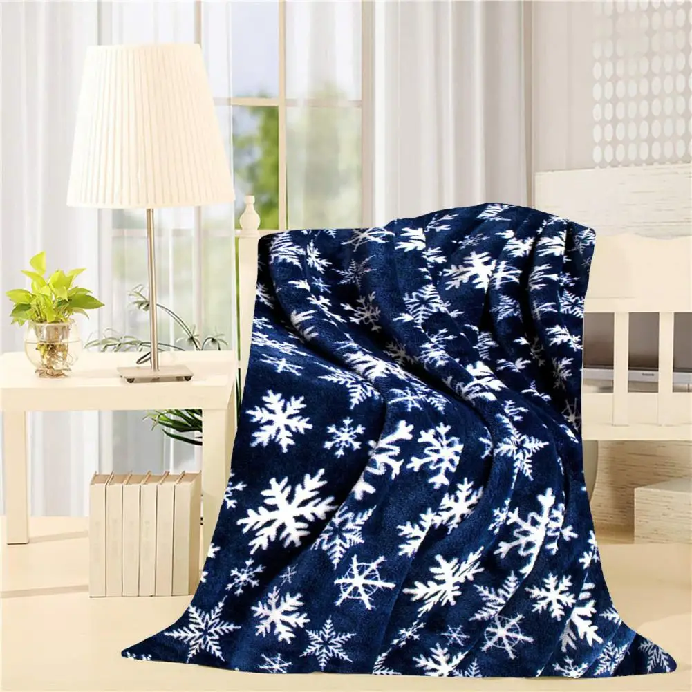 

Good Allergy Free Elk Print Christmas Blanket Heat Retention Sofa Blanket One-side Print Sofa Blanket for Bed