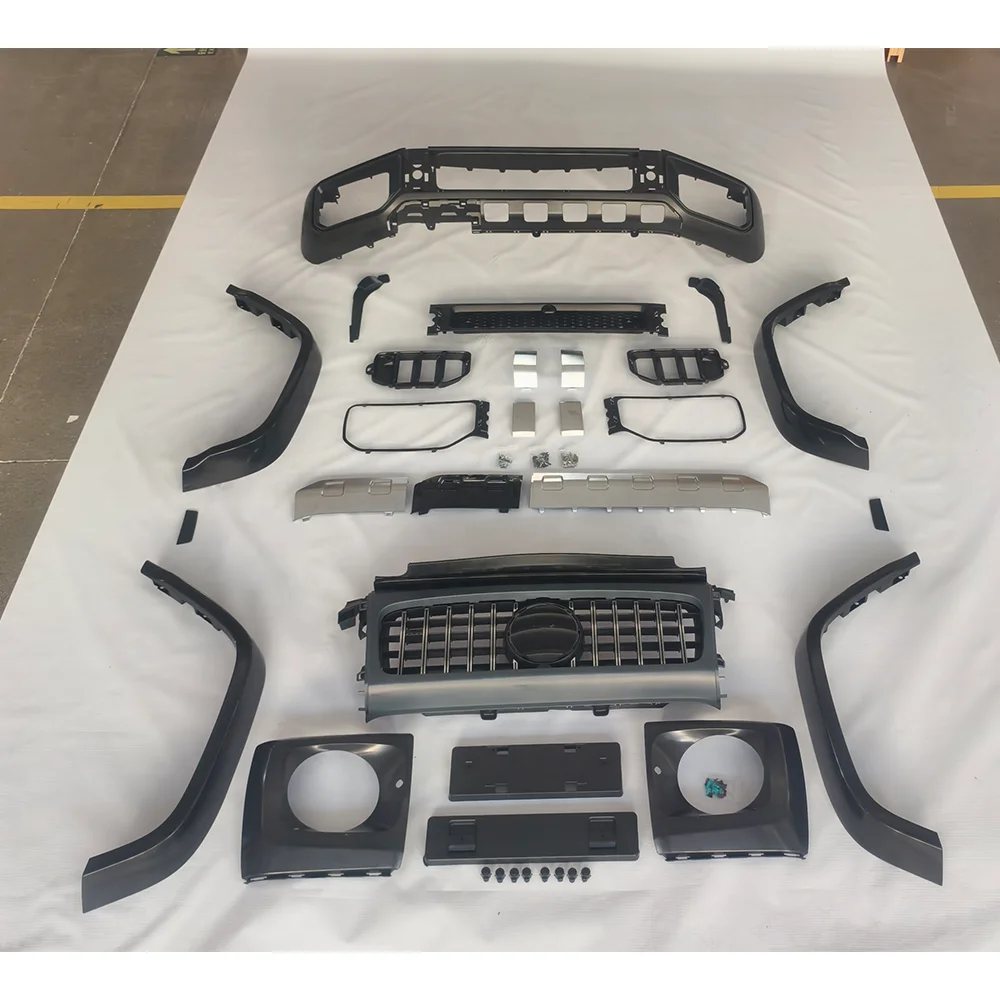 

G Class W464 W463A G500 G63 к W465 G63 Стильный комплект кузова 2018, обновленный автомобильный бампер, полный комплект из полипропилена, старые к новые детали кузова