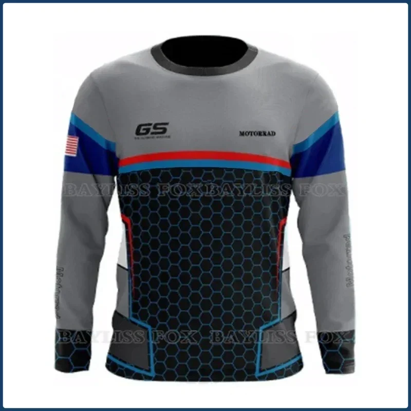 For BMW Long sleeves T-Shirt RIDE R1250 R1200 GS S1000 RR Motorrad Motorcycle ADVENTURE Quick-dry Motorsport Team Racing Jerseys view 2