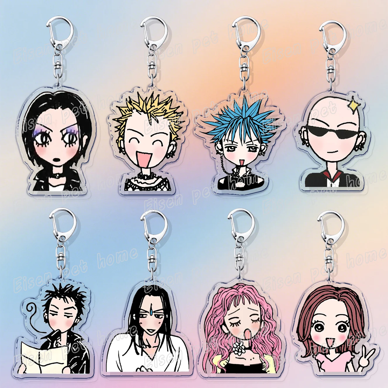 Lindo llavero de Manga para bolsa de accesorios Terashima Nobuo Anime Chibi llaveros con dijes para agricultura joyería amigos Oosaki Nan Manga regalos