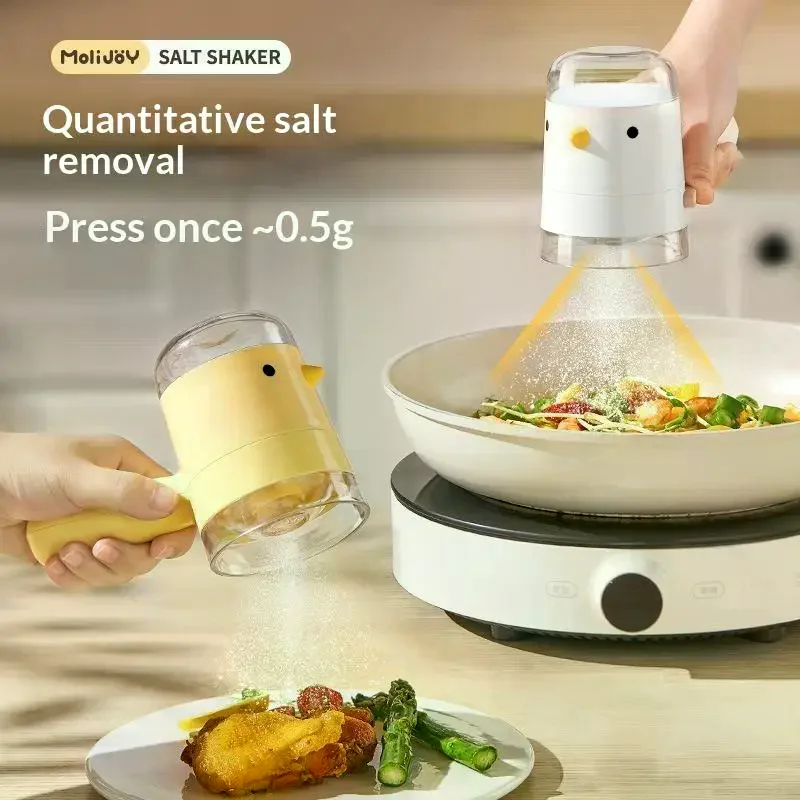 1/2Pcs Cute Chick Shaped Seasoning Dispenser With Measurable Output Clear Body For Home Kitchen Daily Use