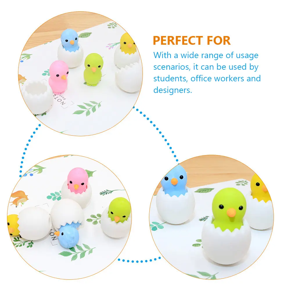 

Набор из 18 милых ластиков в виде животных: курица, миниатюрные настольные питомцы, мягкие и нежные ластики для карандашей для студентов, ластики в виде животных