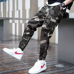 Spring Autumn 2022 Cargo Men's Casual Camouflage Trousers Cotton Sweatpants Leg Track Trousers Overalls Men Baggy Tactical Pants