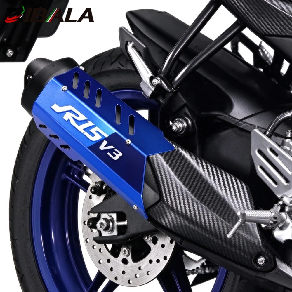 For Yamaha YZF R15 V3 2017 2018 2019 2020 MT-15 Motorcycle Exhaust Hood Muffler Tube Protective Cover Heat Shield Protection