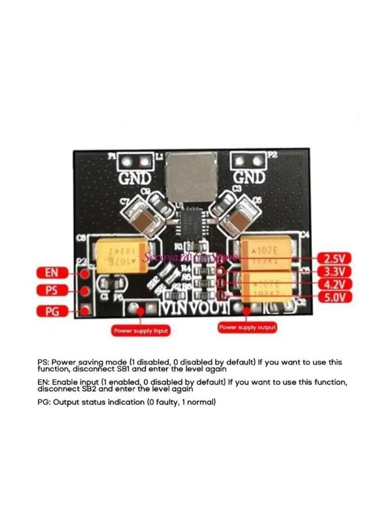 

N3UC TPS63020 Автоматический понижающе-повышающий модуль питания 2,5 В 3,3 В 4,2 В 5 В-эффективно преобразует напряжение для