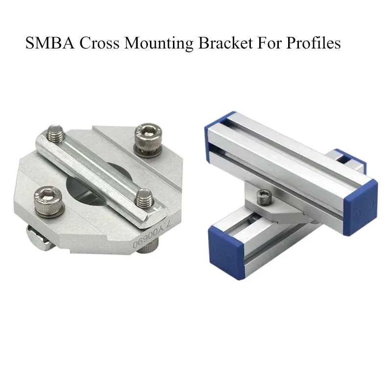 SMBA Series Aluminum Alloy Profile Gripper Fixed Cross Mounting Bracket For Profiles SMBA 2525T Mechanical Arm Accessories