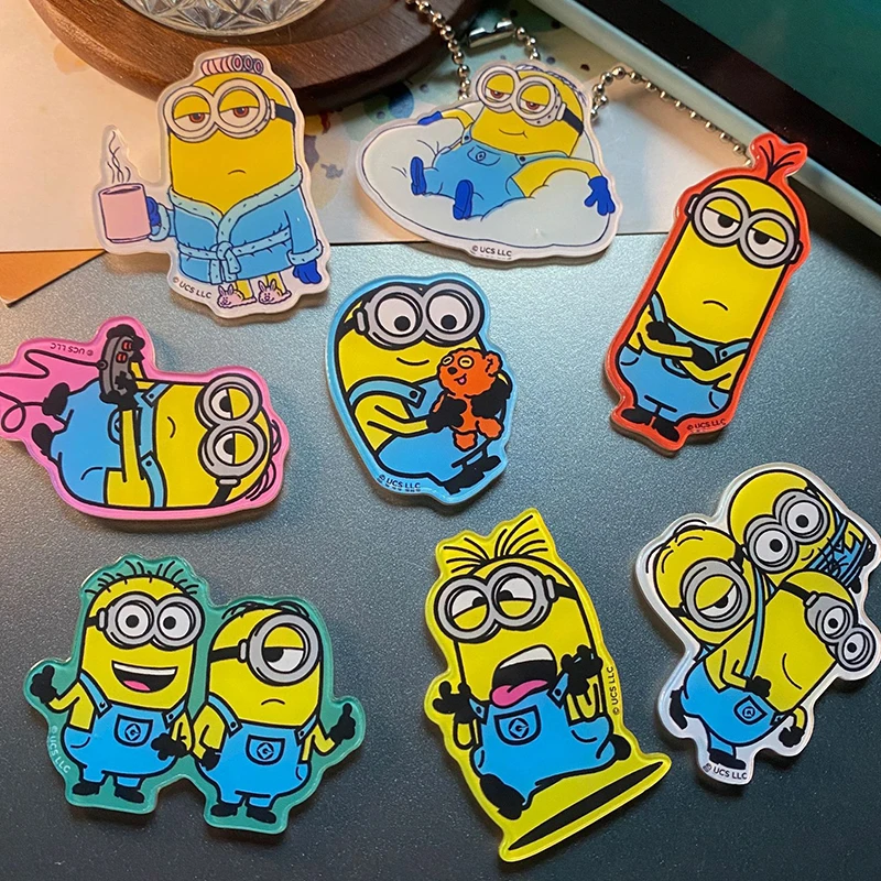 Despicable Me Minion Kawaii kartun kreatif menyenangkan magnet kulkas dekorasi furnitur hadiah magnet stiker pesan