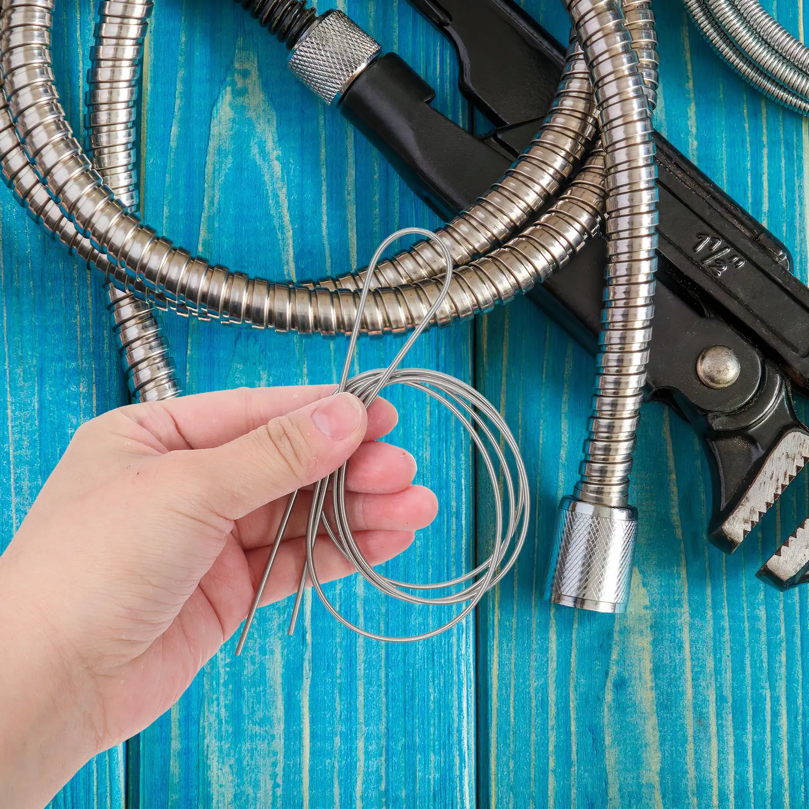 5Pcs Spring Protective Hose Cover Stainless Steel Extension Anti-Bending Flexible for Water Pipe DIY Plumbing Repair Maintenance