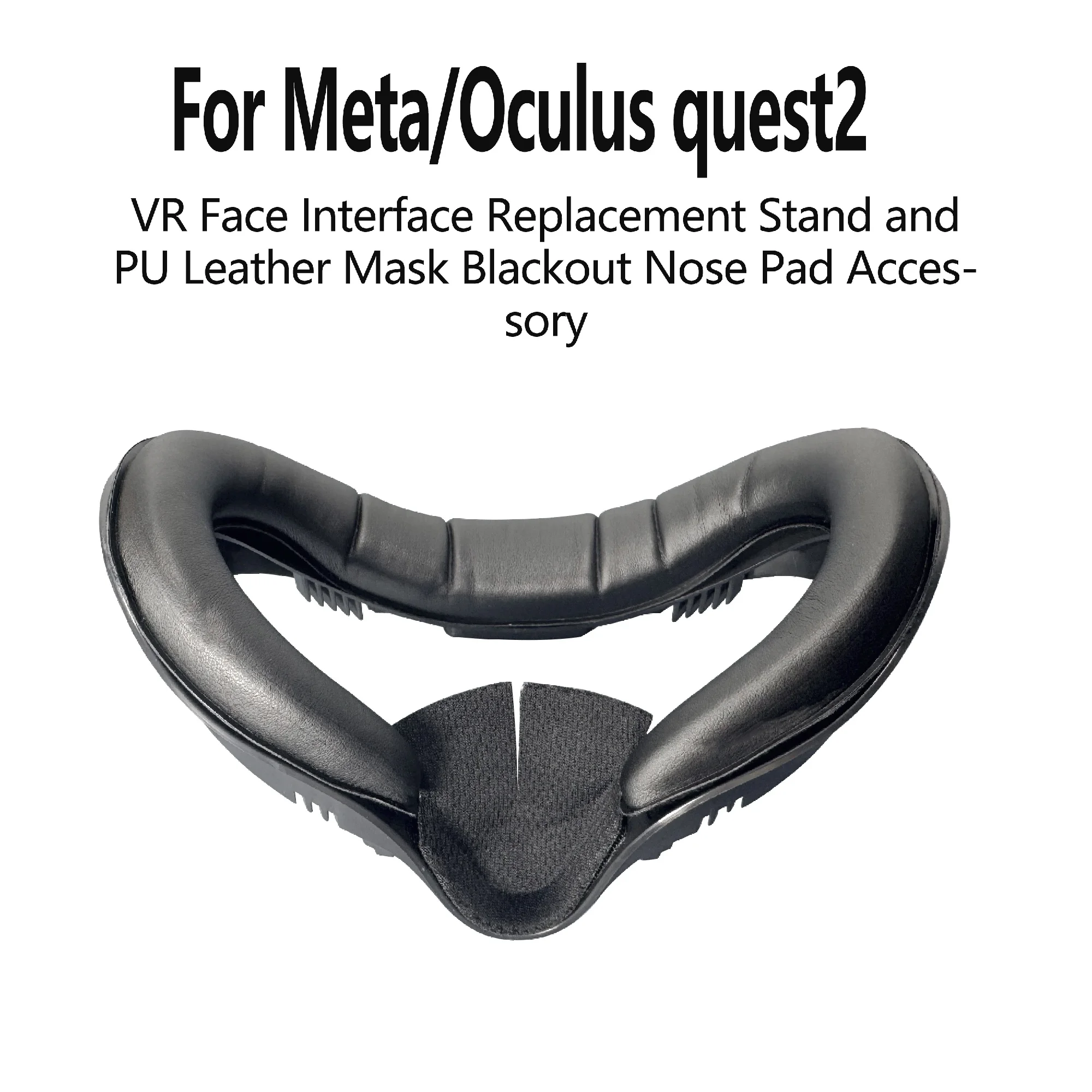 Suportes Faciais VR e Kits de Substituição de Espuma para Oculus Meta Quest 2 |   Máscara Facial Destacável e Máscara para os Olhos em Couro PU com