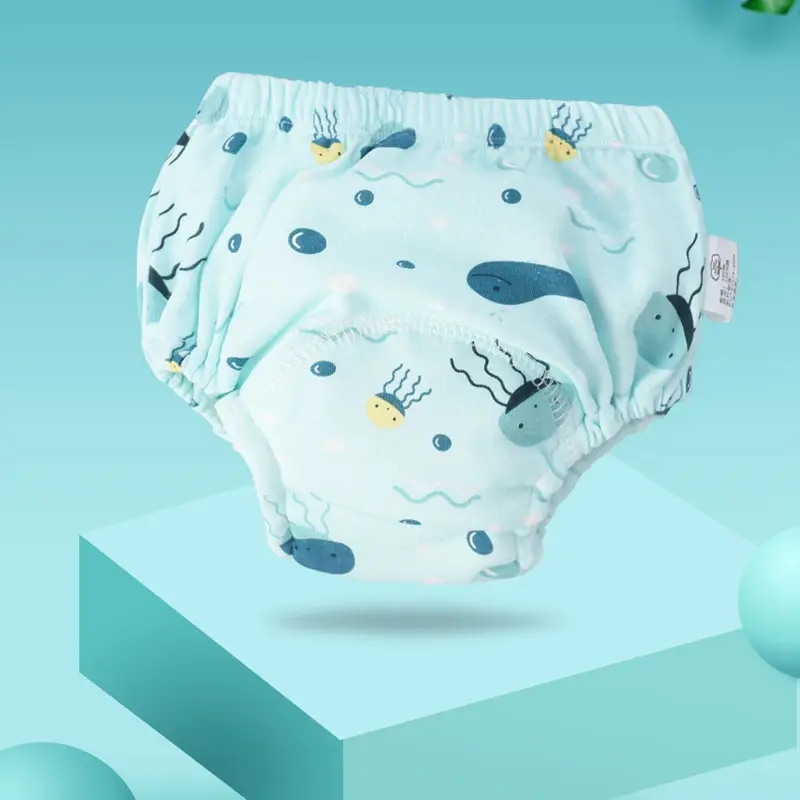 Baby Training Pants Reusable 6 Layer Cotton Infant Shorts Underwear Cloth Baby Diaper Nappies Panties Nappy Changing L Size