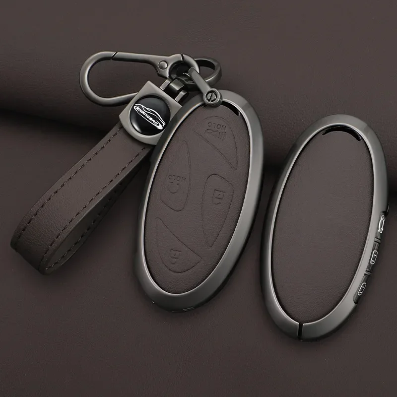سبيكة + جلدية حافظة مفاتيح السيارة غطاء مفتاح شل فوب حامل ل جديد كونا SX2 لشركة هيونداي أيونيك 6 جديد الجائزة الكبرى GN7 اكسسوارات السيارات