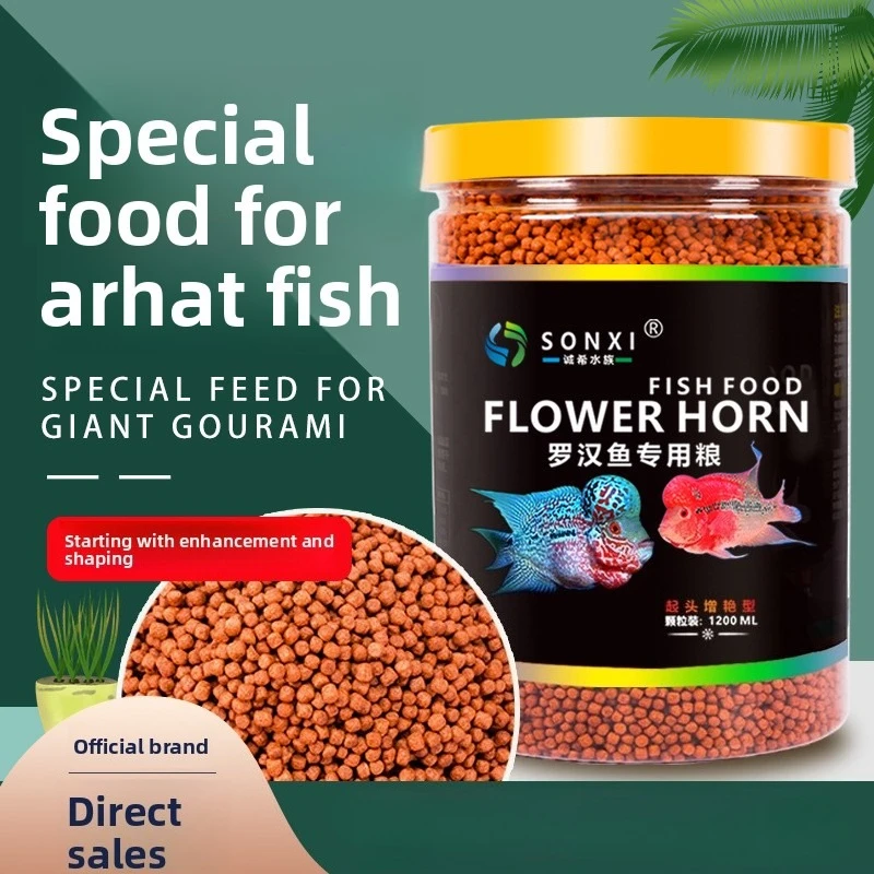

SONXI Flowerhorn Cichlid Food for Head Growth&Color Enhancing-Protein Floating Pellets to Promote Kok Development&Vibrant Colors