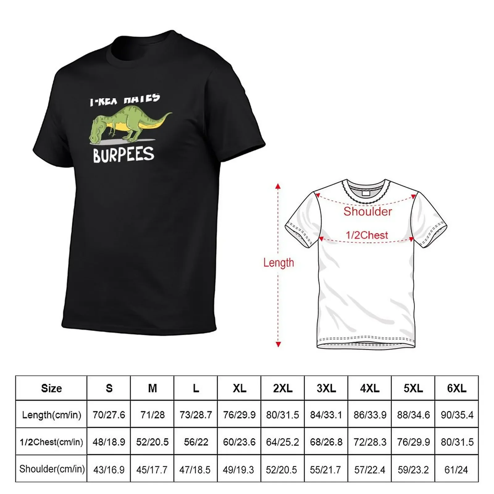 T-Rex Hates Burpees T-Shirt cute clothes sublime custom shirt Short sleeve tee t shirts for men pack