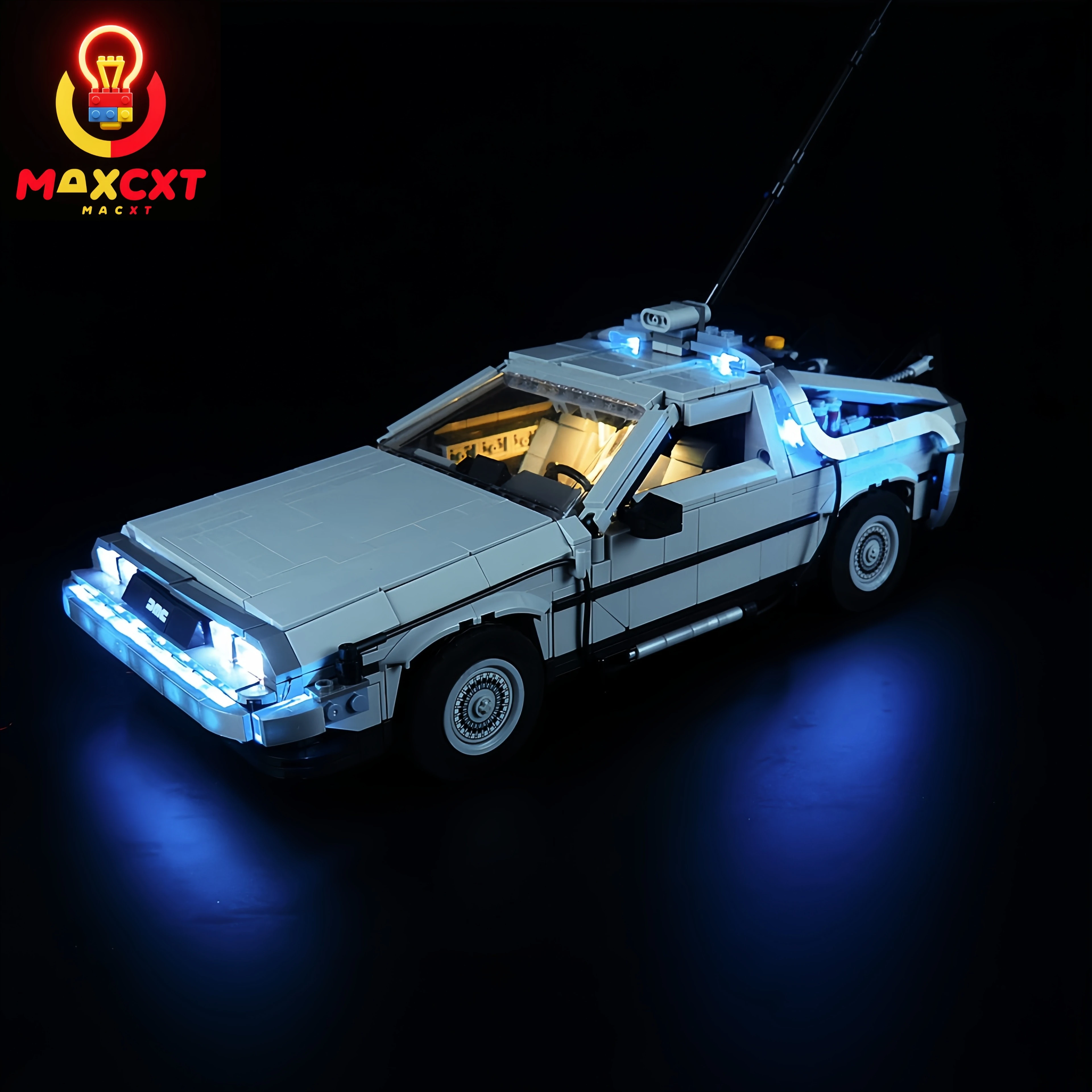 MAXCXT – éclairage LED 5V (sans modèle), pour LEGO 10300 Creator Expert, retour vers le futur, Machine, illumine vos blocs de construction