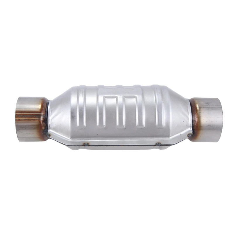 PORK-Universal Catalytic Converter 400 Cells High Flow Muffler Catalytic Converter Euro 1 Round Stainless Steel