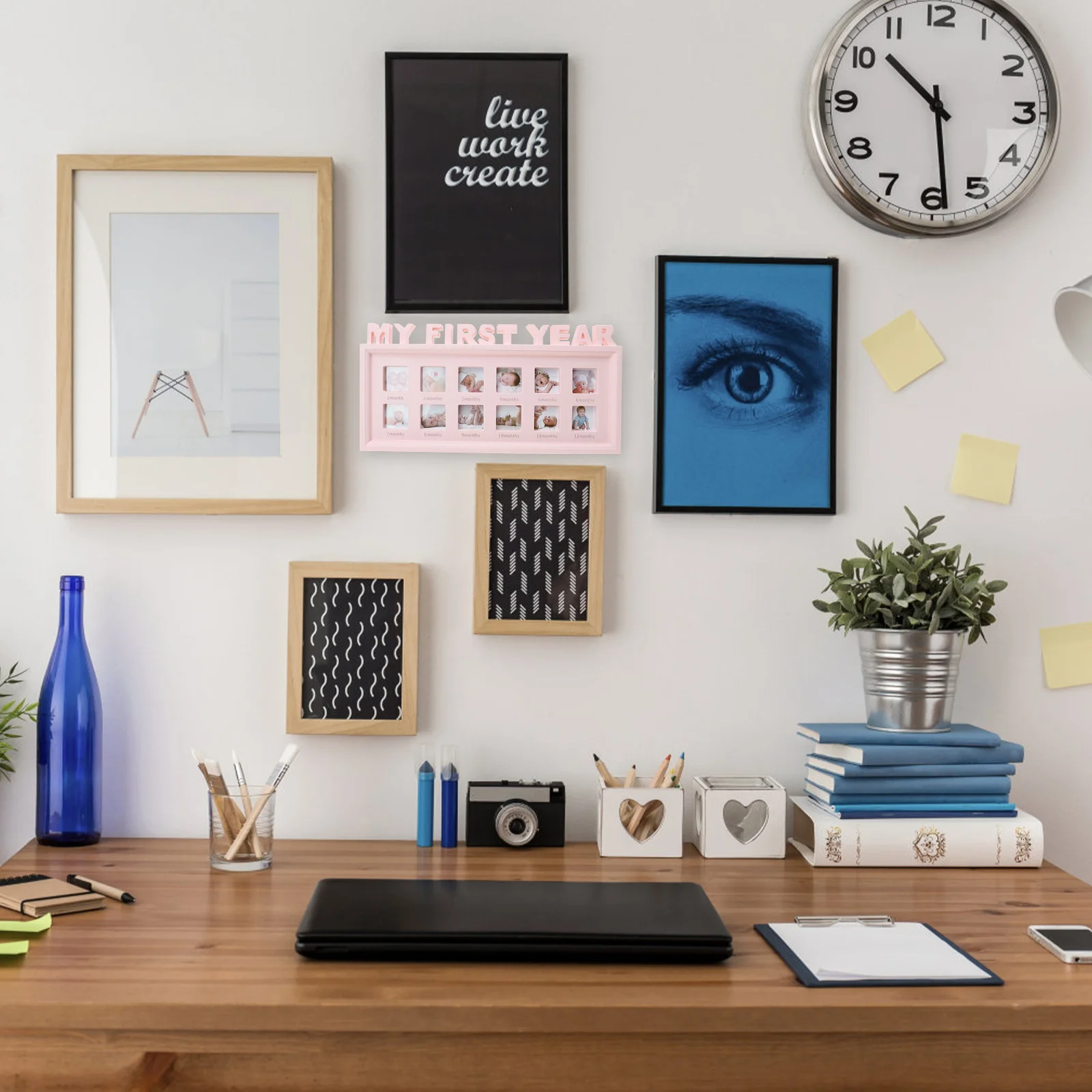 

12pcs First Year Photo Frame 12 Month Milestone Growth Picture Frame For Memory Keepsake Wall Table Display