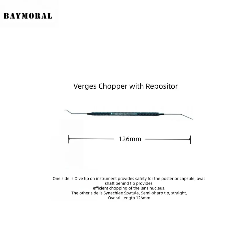 Verges Chopper with Repositor for Cataract Surgery Ophthalmic Medical Supplies Surgical Instruments Cataract Surgery