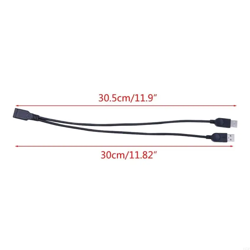 4X7E 37 USB 2.0 A Power Enhancer Y 1 Buchse auf 2 Stecker Datenlade-Verlängerungskabel