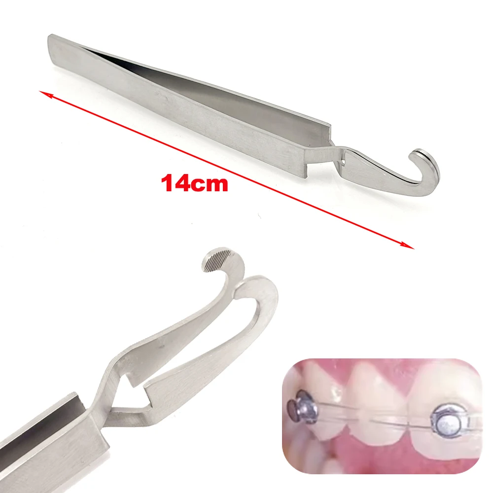 

Dental Tweezers Orthodontic Posterior Buccal Tube Bonding Tweezer Brace Holder Stainless Steel Ortho Bracket Placer Dental Tool