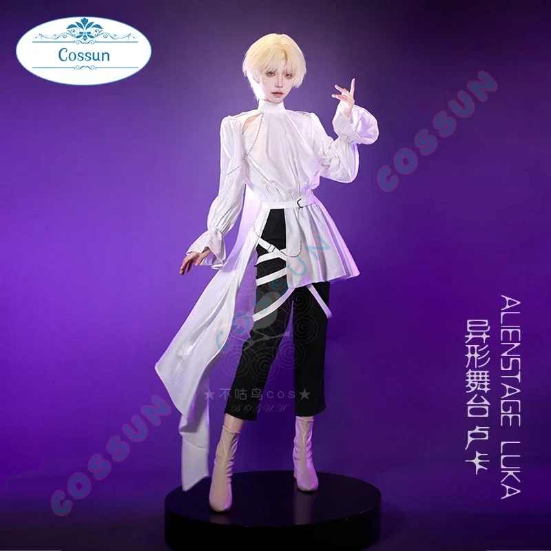 

Luka Cosplay Alien Stage Costume Wig Fancy Party Clothing Tailing Suit Halloween Carnival Uniforms Occupy My Heart Woman Man