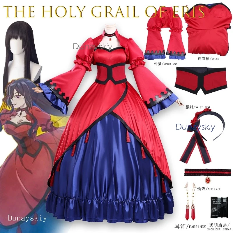 Halloween adultos porque el Santo Grado de Eris Eris Grial Scarlett Undead vestido Anime Cosplay gótico disfraz de mujer