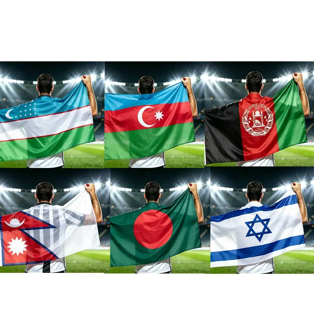 3x5fts Asia National Flags Afghanistan Armenia India Kazakhstan Pakistan Turkey Thailand Saudi Arabia Lebanon Qatar Yemen Iran