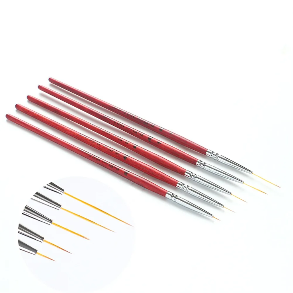 Nail Brushes Portable Nail Enhancement Pen Redwood Pole Colored Drawing Line Pen Nail Art Nail Pen Easy To Extend Smooth