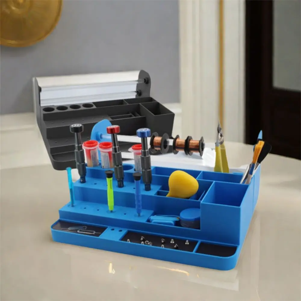 

Plastic Repair Tool Storage Rack Multilayer Shelf Large Capacity Phone Repair Tool Holder Space Saving Screwdriver Holder