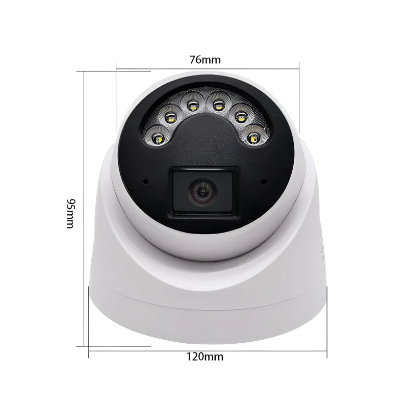 4K HD 1080P 5MP 4MP AHD Full Color Camera CVBS/TVI/CVI Dome 4in1 Plug And Play 6LED High Power Indoor Security Dare Not Look!