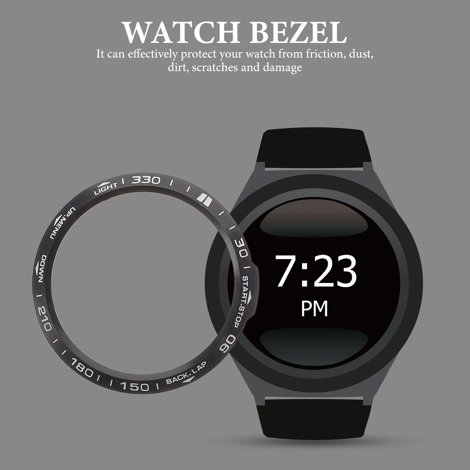 

1Pcs Stainless Steel Metal Watch Bezel Protective Ring Case Cover Compatible with Garmin Fenix 6x Watch Dial Bezel Ring