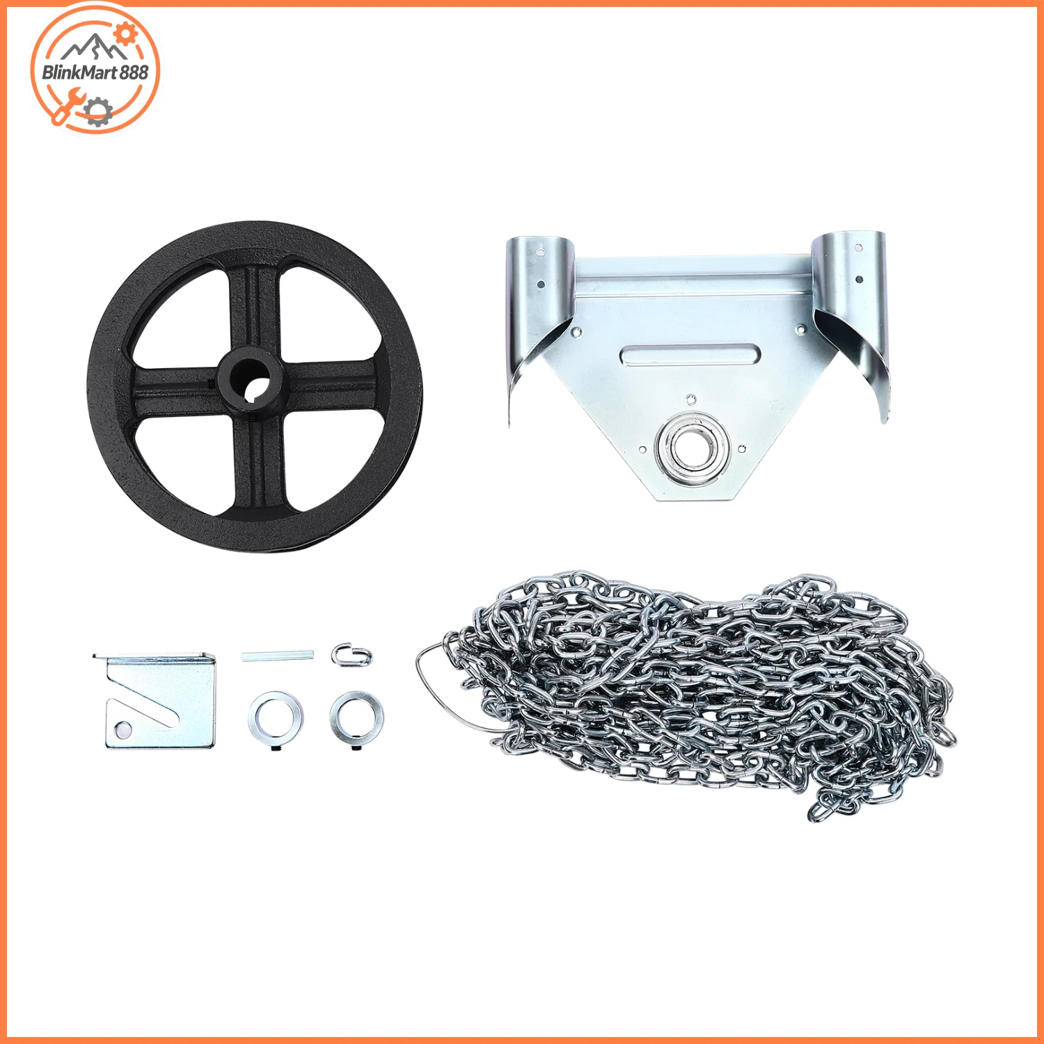 

Garage Door Chain Hoist w/ 26ft Chain| 1:1 Reduced Drive,4000 Direct Drive Roll Up Doors and Jackshaft Garage Door Hoist