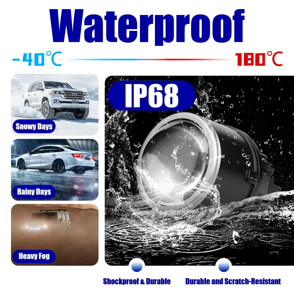 Universal 3.0 Inch Bi LED Projector Lens Car Headlight Fog Light High Low Beam H4 H7 9005 9006 Retrofit Kit for Toyota Auto Head