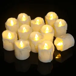 Bezpłomieniowa świeca LED Kreatywne życzenie Led Tea Light Ciepła biała bezpłomieniowa świeca Halloween Christmas Decor Candle Light