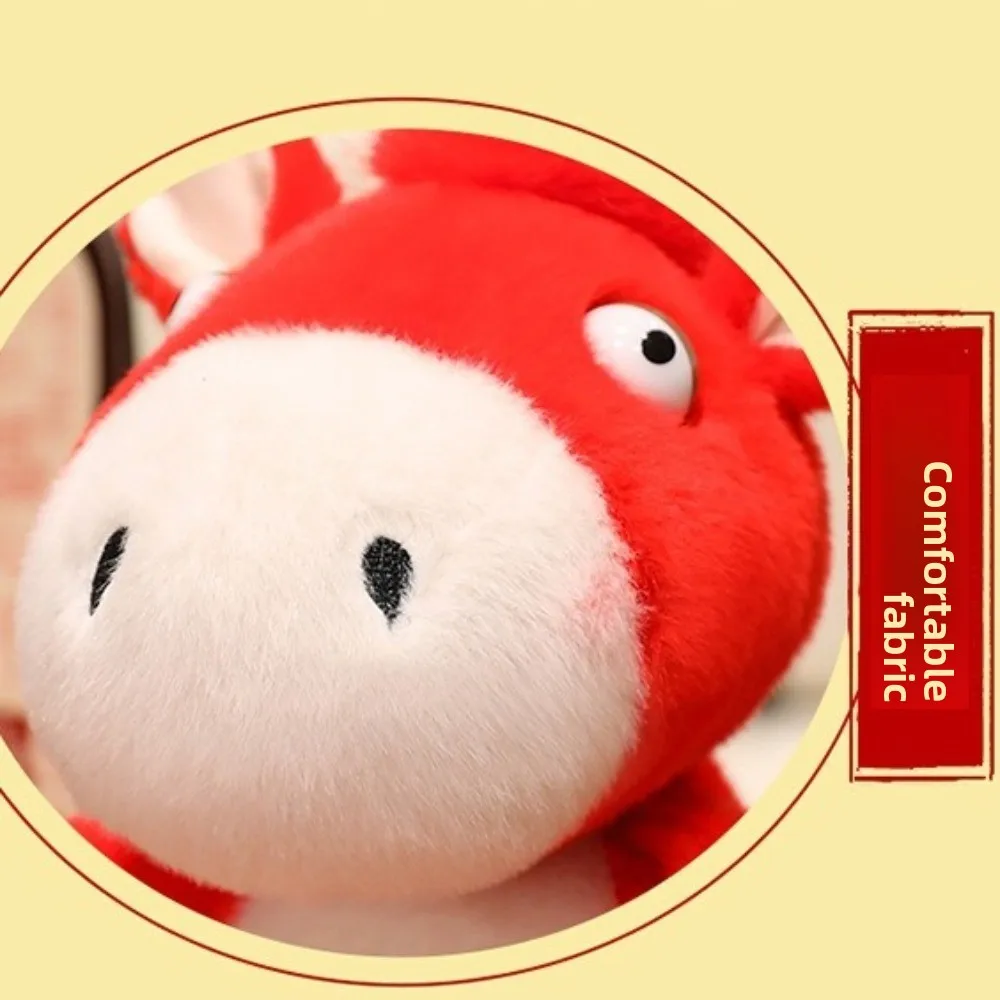 Pluszowa lalka kucyk 18/25 cm, miękka, w stylu chińskim, kreskówkowy kucyk, wypełniona bawełną, puszysta figurka kucyka zodiakalnego, prezent na Chiński Nowy Rok.