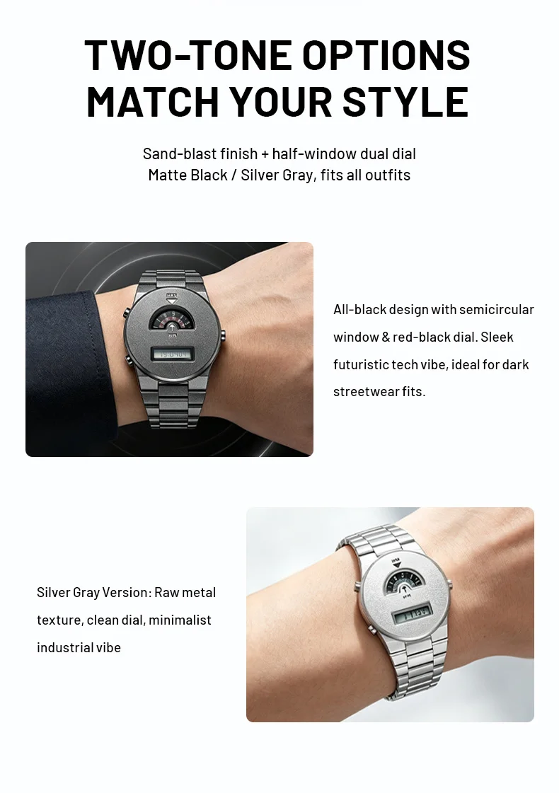 Retro Digital Watch Dual Time Zone Men's And Women's Wristwatch 2027 Factory Watches Meetups Cutting-edge Technologies