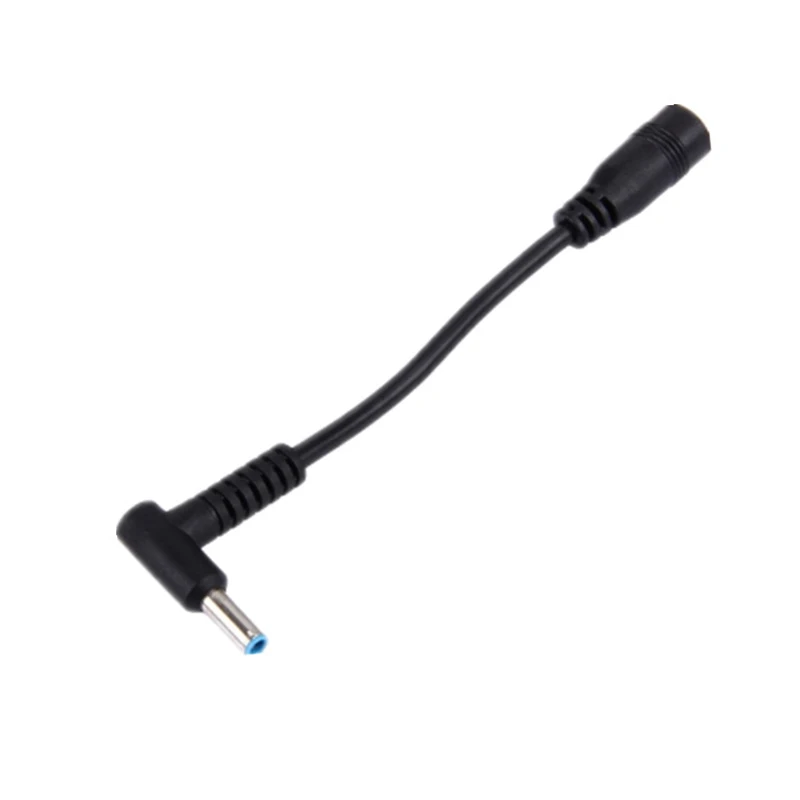 1PCS 5.5*2.1mm To 4.5*3.0mm DC Power Charger Converter Adapter Right Angle Cable For HP Dell Blue Tips