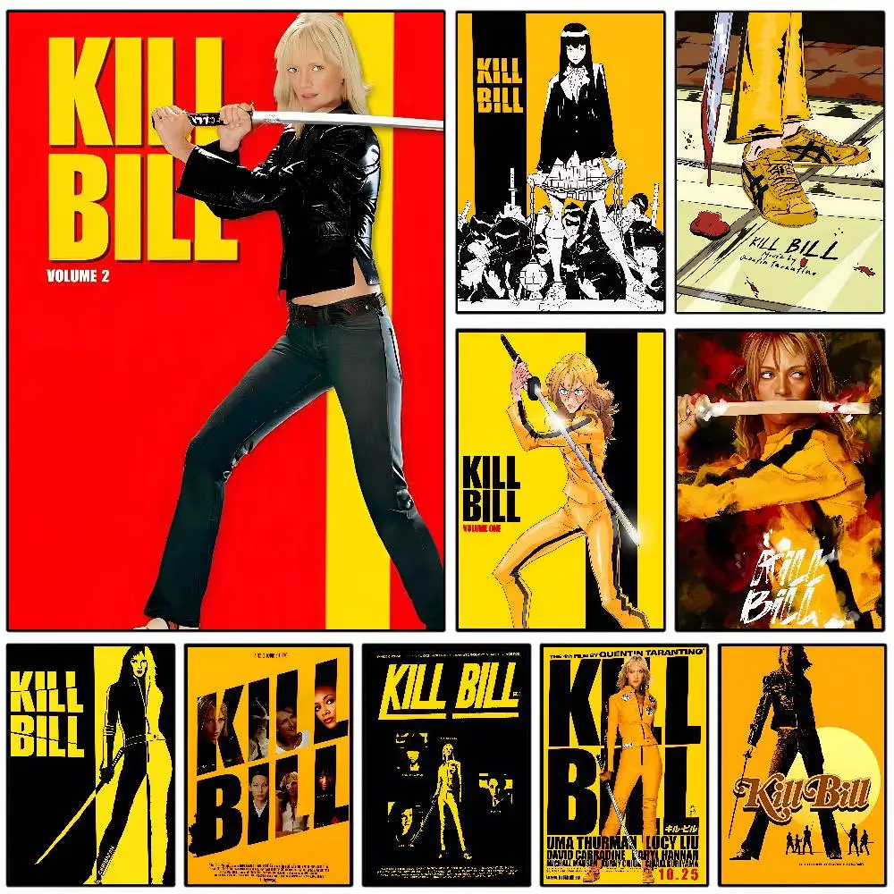 Kill Bill Poster Self-adhesive Art Waterproof Paper Sticker Coffee House Bar Dorm Room Wall Decor