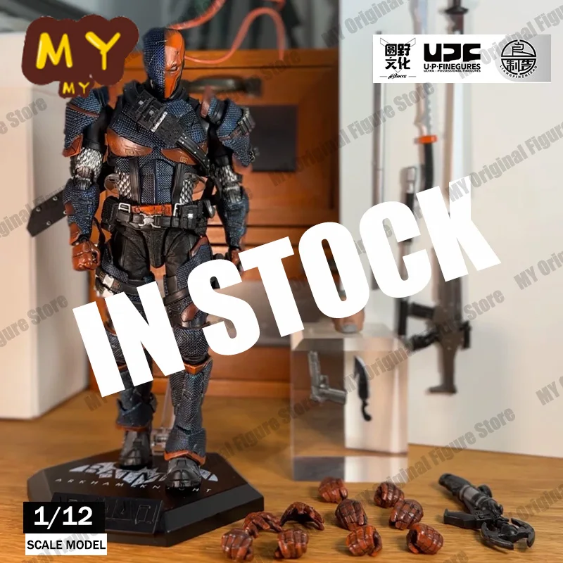 متوفر في المخزون U-P-Finegures Deathstrok Arkham Knight Action Figure LPZZ V8.04 بدلة باتمان أرقام 1/12 مجموعة DC لعبة متعددة الكون
