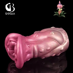 GEEBA Big Mouth Flower Shape Pocket Pussy For Men Masturbator Realistic Vaginas Deep Hole Tight Stimulate Eoric Adult Sex Toys