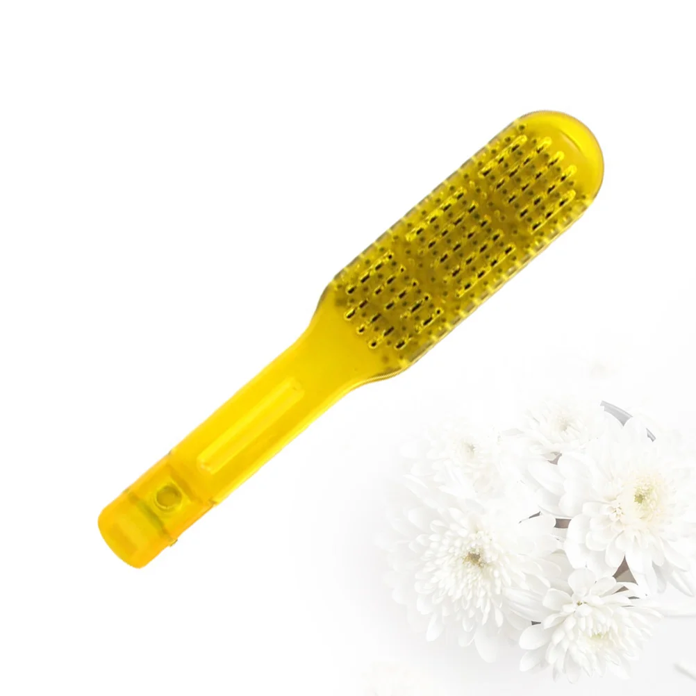 

Anti-Static Boar Bristle Hair Straightening Comb High Temp Resistant Styling Tools for Women Short to Medium Length Hair Yellow